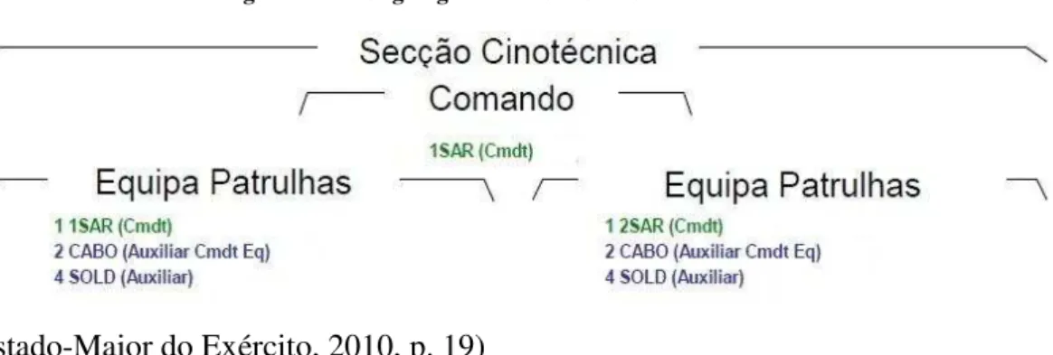 Figura nº 1  –  Organigrama da SecCaesGuerra 