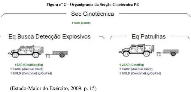 Figura nº 2 – Organigrama da Secção Cinotécnica PE 