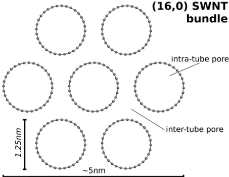 Figure 1.2: SWNTs forming bundles.