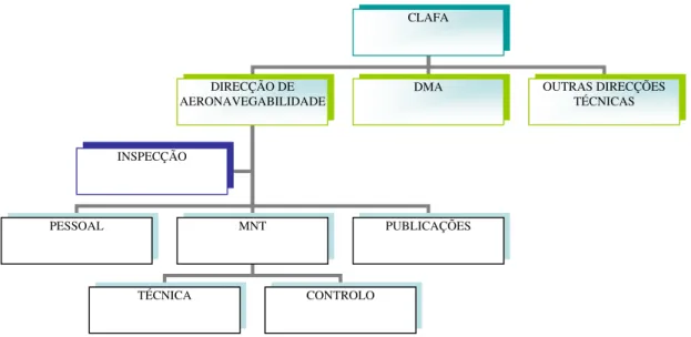 Fig 2: Organigrama proposto de uma Direcção de aeronavegabilidade  