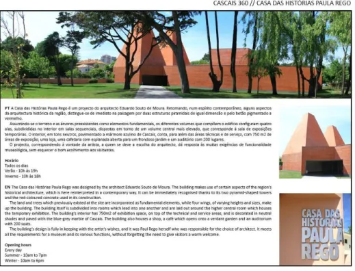 Fig. 12 ‐ Janela de informação em Português e Inglês do Local/Monumento ‐ Casa das Histórias Paula Rego 