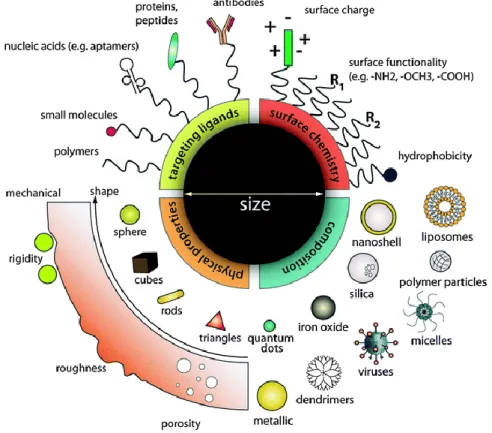 Figure 9 – Representation of the different types of nanoparticles available (Adapted from Chou et al.,  2011)