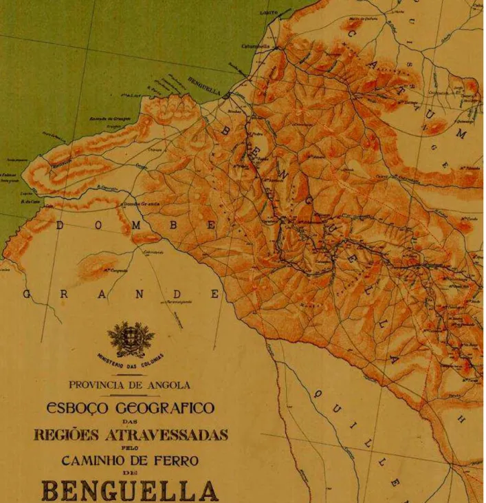 Fig. 10: Esboço geográfico do caminho-de-ferro de Benguela  Fonte:  
