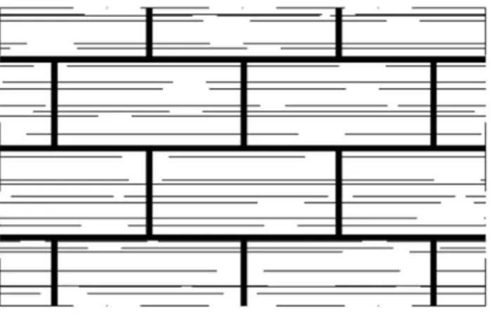 Figura 2.4: Aspeto da alvenaria de paramento ou de capeamento após o refechamento das juntas 