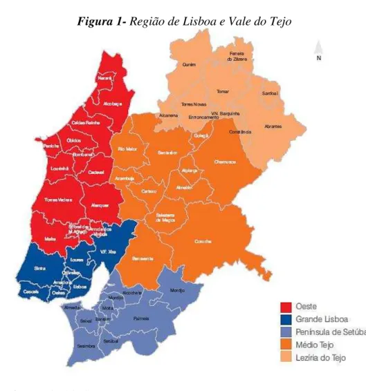 Figura 1- Região de Lisboa e Vale do Tejo
