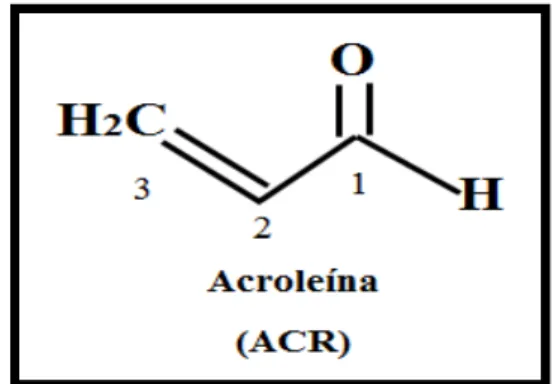 Figura  7.  Fórmula  Estrutural  da  Acroleína  (adaptado de Aldini et al., 2015). 