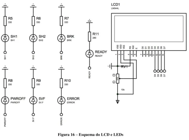 Figura 17  –  Esquema do circuito de switchs que provocam a interrupção no microcontrolador