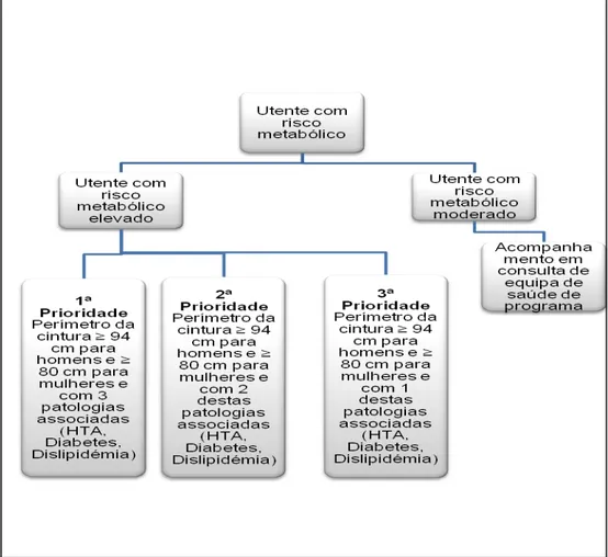 Ilustração nº 1  –  Algoritmo de seleção dos utentes para a consulta de risco metabólico 