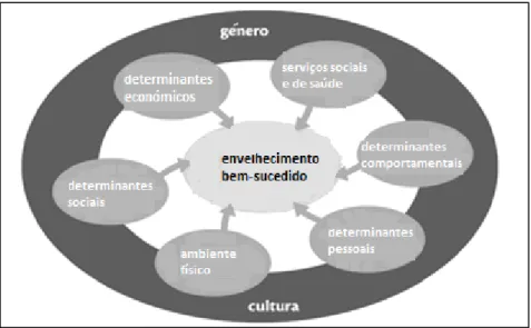 Figura 2. Fatores determinantes do envelhecimento bem-sucedido (Fonte: OMS, 2002).