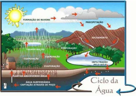 Figura 2.2: Ciclo da Água [6].