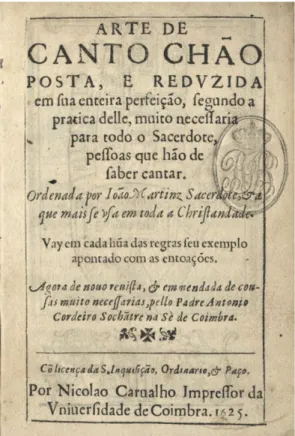 Fig. 5 Primeira página de Arte de Cantochão 105