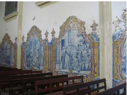 Fig. 14 Painel de azulejo da Igreja do Mosteiro de São Bento de  Cástris (fotografia da autora, 2014)
