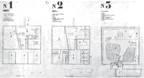 Figura 4. Iglesia de Firminy. Cuarta entrega de 1963. Niveles 1, 2 y  3, nº 6103. FLC 16530