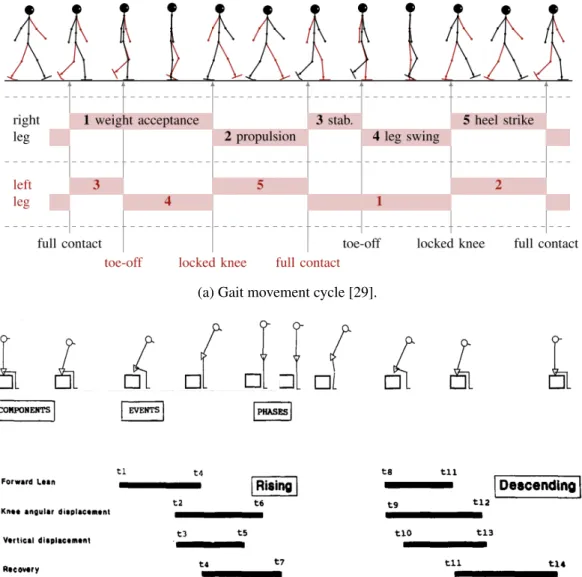 Figure 2.4: Examples of movement cycle diagrams.