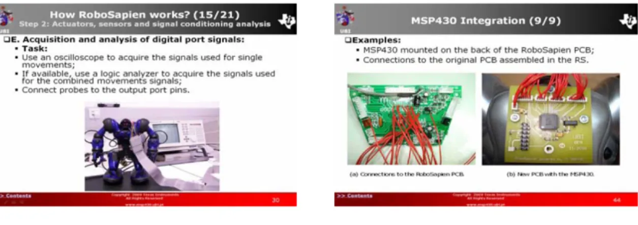 Figure 2 – Slides covering the one of the topics included in the Advanced Laboratories section