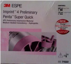 Figura 1  –  Material de Impressão Imprint 4 Preliminary TM  da 3M ESPE 