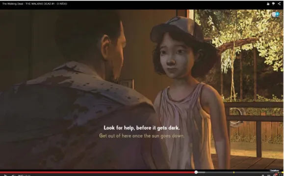Figura 1 – Cena de interatividade em The Walking Dead – Game 