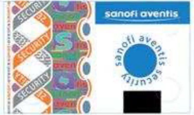 Figura 4 - Exemplo de embalagem com o selo de autenticação SASL (Sanofi, 2014) 