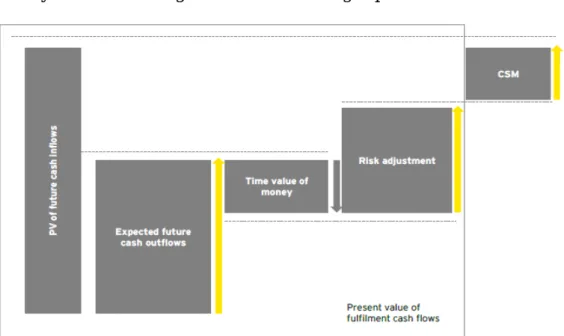 Figure 1- How to derive the amount of CSM at initial recognition, Source: EY