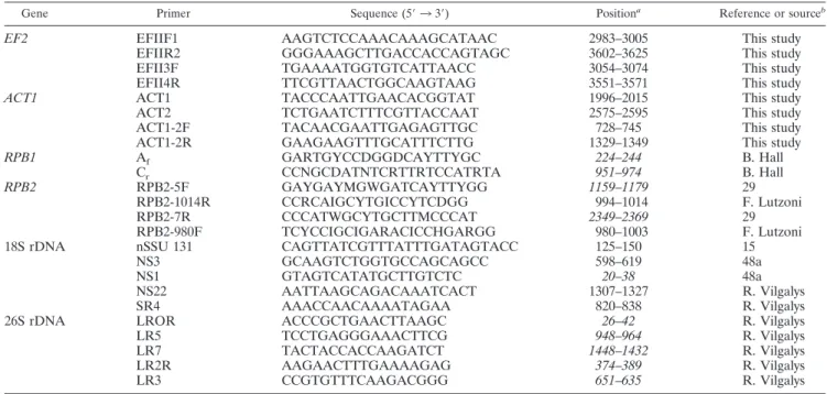 TABLE 2. Primers used for PCR and cycle sequencing