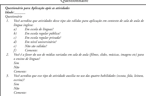 TABLE 5 Questionnaire