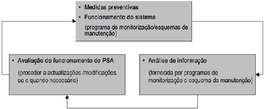 Figura 3 -Processo de avaliação do funcionamento de um PSA  [Fonte: Vieira &amp; Morais,   2005].