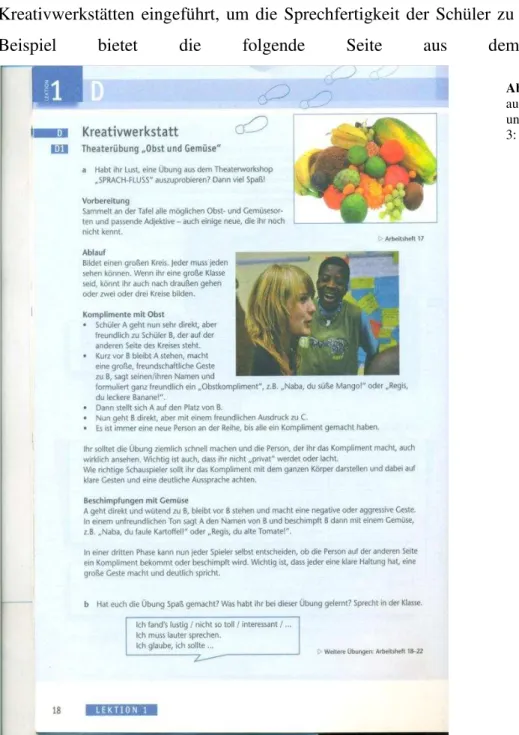 Abbildung 1: Textauszug  aus  dem  Lehrwerk  IHR  und  WIR  plus,  Textbuch 3: 18 