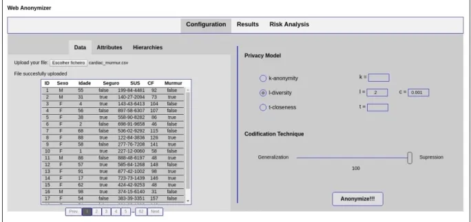 Figure 7: Web Anonymizer Interface