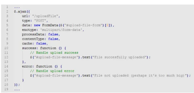 Figure 8: Upload AJAX Code