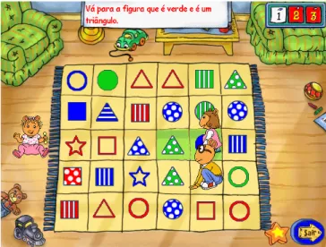 Figura 2 – Software Arthur primeira série – atividades com figuras geométricas 
