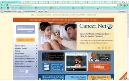 Figura 12 – Página web Cancer.net.
