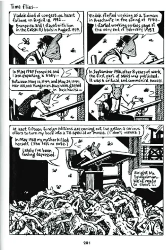 Fig. 6: Maus, vol. 2, p. 201. Story and art by Art Spiegelman.