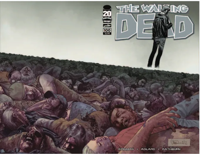 Fig. 7: he Walking Dead, n. 100 (cover). Art by Charlie Ad- Ad-lard and Clif Rathburn
