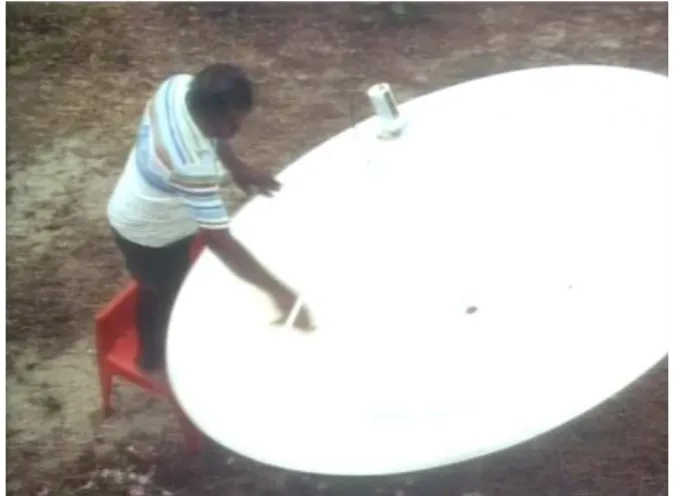 Figure 11: Screenshot from Talking Broken – Satellite dish ©  1990 Frances Calvert
