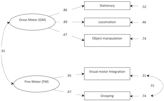 Table 3.3. Internal consistency and test-retest reliability of PDMS-2 subtests. 