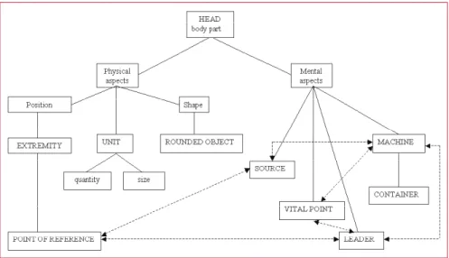 Figure 1: Network of the meanings of the noun HEAD.