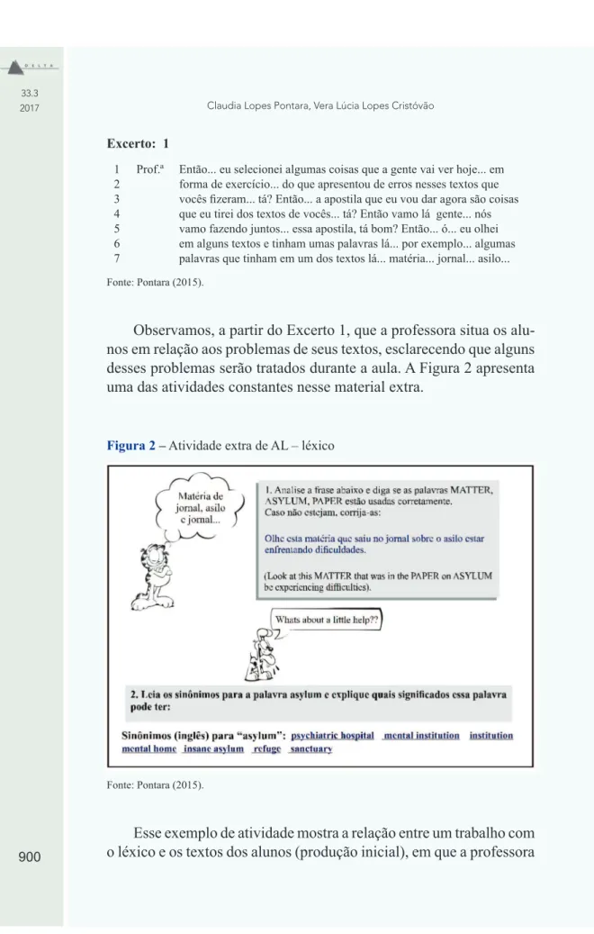 Figura 2 – Atividade extra de AL – léxico