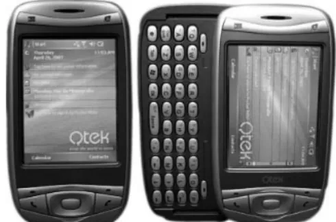 Figura 1. exemplo de um Pocket Pc Phone edition (Qtek 9100)