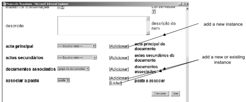 Figure 6: Adding instances to a relationship.