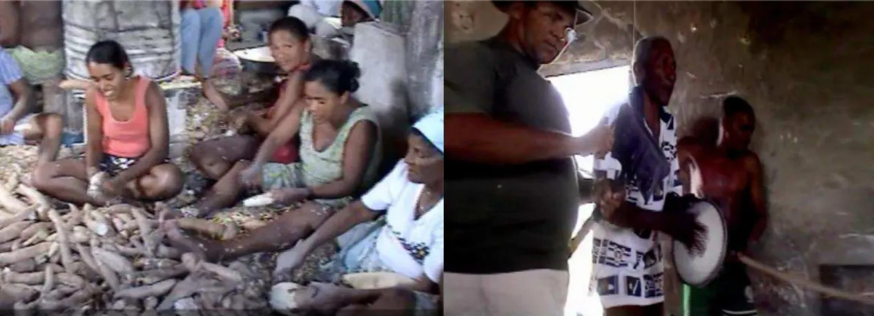 Fig. 4: Women working in manioc peeling in  Barreiras Community, Barrocas City, State of 