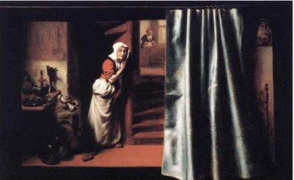 Illustration 4. Nicolaes Maes, The Eavesdropper Listening in on her Scolding Mistress