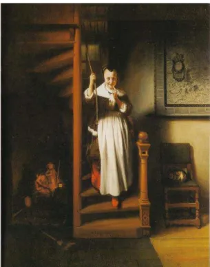 Illustration 6. Nicolaes Maes, The Listening Housewife, 1655. Oil on wood panel. London: Buckingham  Palace (Royal Collection)