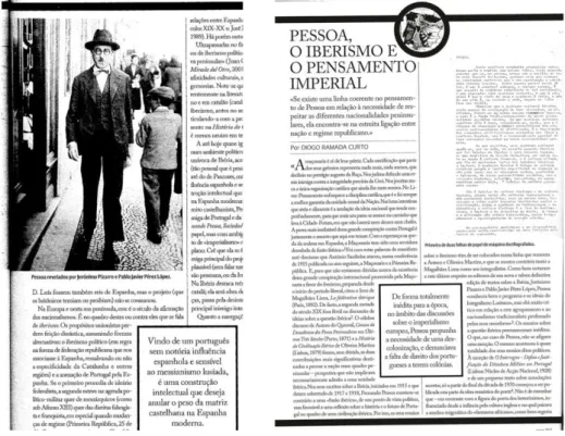 Figura 22 - Peça jornalística 18: “Pessoa, o Iberismo e o Pensamento Imperial”, edição de março de 2013