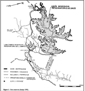 Figura 1 – Mapa do Reservatório presente na Introdução do artigo