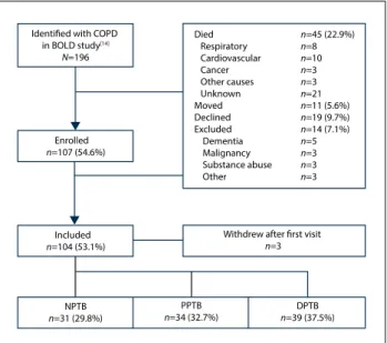 Fig. 1. Study enrolment and division into groups based on previous PTB status.