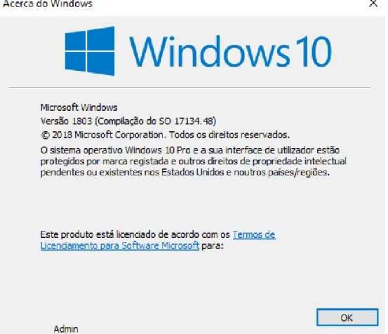 Figura B.1: Número de compilação do Windows 10.