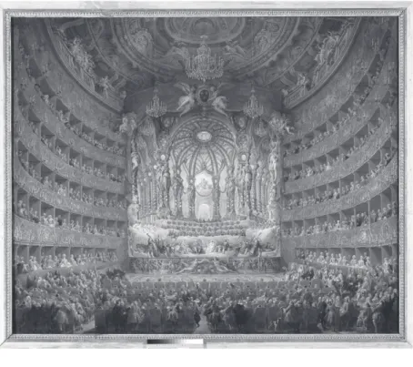 Fig. 2  Giovanni Paolo Pannini, Festa  musical (Teatro Argentina),  1747. Óleo sobre tela, 207 x  247 cm