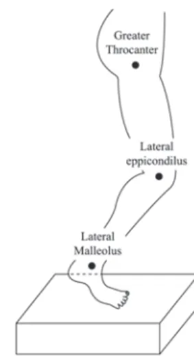 Figure 1. Marker positions on the right side.