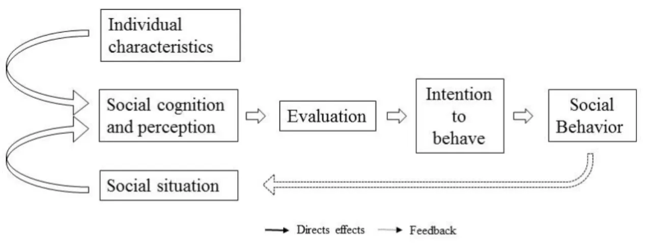 Figure 3.2. Expanded model of social behavior (adapted from Bordens &amp; Horowitz,  2008)