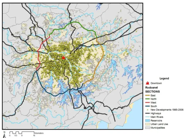 Figure 2  –  Rodoanel Route (west section detached in red color)  3